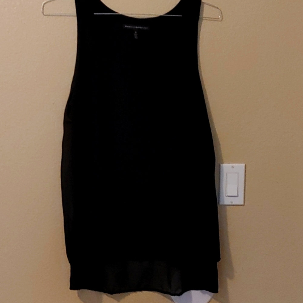 Dressy black sleeveless blouse
